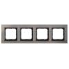 SONATA, Aluminium+PC 4mm, Szczotkowana satyna, Ramka 4-krotna (R-4RAC/63/25) Ospel