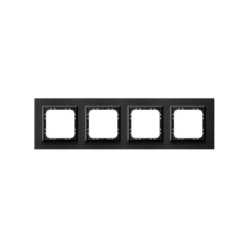SONATA, Aluminium+PC 4mm, Szczotkowany antracyt, Ramka 4-krotna (R-4RAC/64/25) Ospel