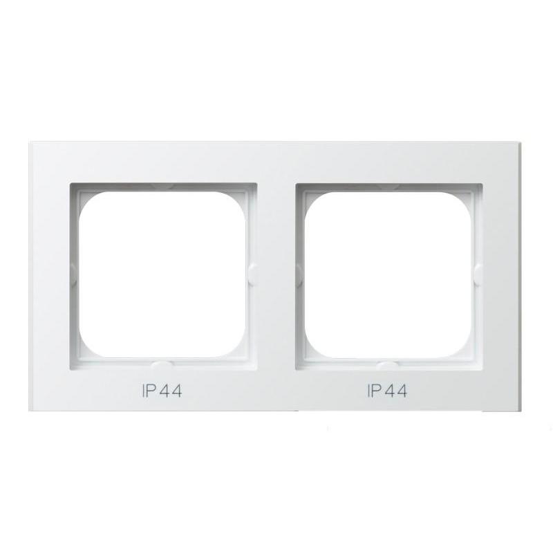 SONATA Biały, Ramka do łączników IP44, 2-krotna (RH-2R/00) Ospel