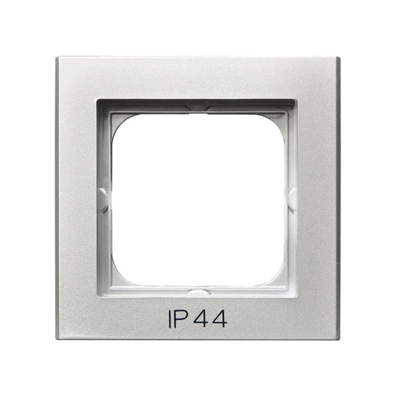 SONATA Srebro mat, Ramka do łączników IP44, 1-krotna (RH-1R/38) Ospel