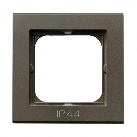 SONATA Ramka pojedyncza do łączników IP-44 RH-1R/40 CZEKOLADOWY METALIK