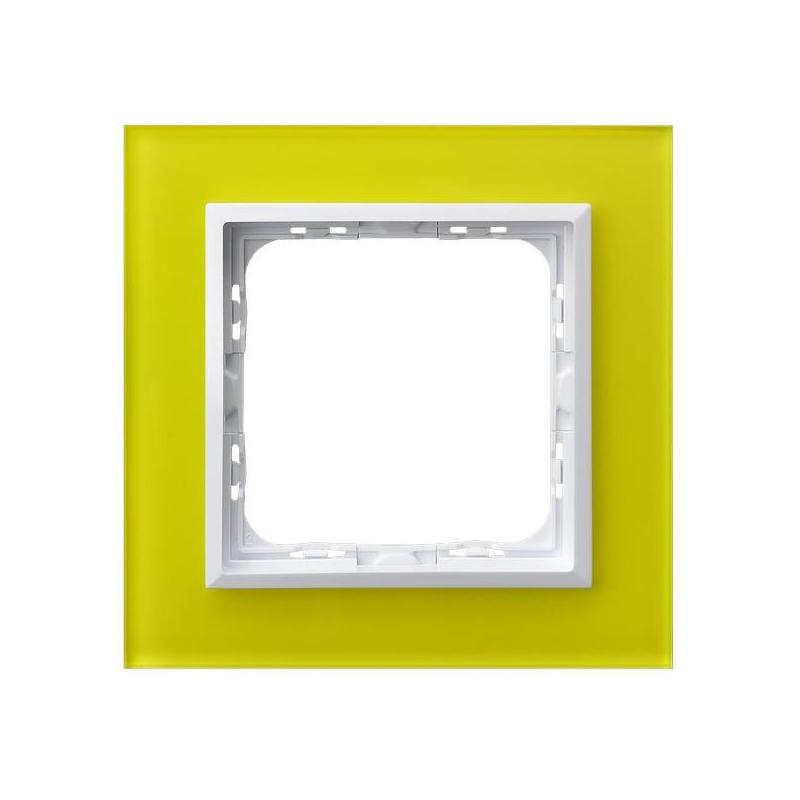 SONATA, Szkło+PC 4mm, Limonka szkło, Ramka 1-krotna (R-1RGC/60/00) Ospel