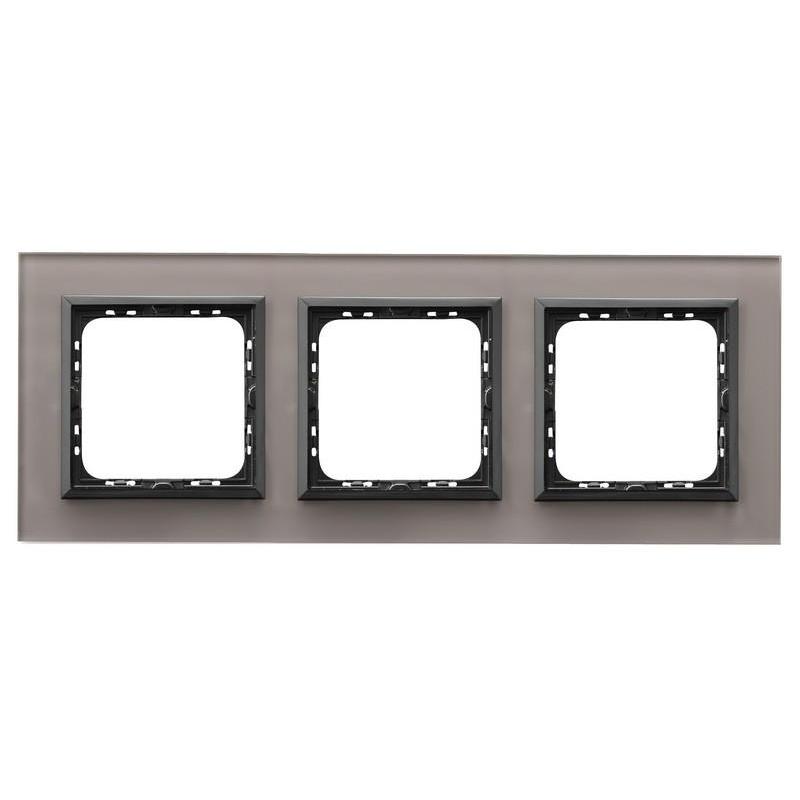 SONATA, Szkło+PC 4mm, Szare szkło, Ramka 3-krotna (R-3RGC/41/25) Ospel