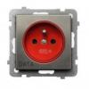 SONATA STAL INOX Gniazdo pojedyncze z uziemieniem DATA GP-1RMZD/m/37 STAL INOX