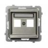 SONATA STAL INOX Obudowa gniazda podwójnego typu Keystone prosta GPK-2RM/p/37 STAL INOX