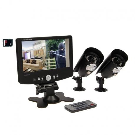 Orno System do monitoringu 2-kanałowy, przewodowy CCTV, monitor LCD 7"