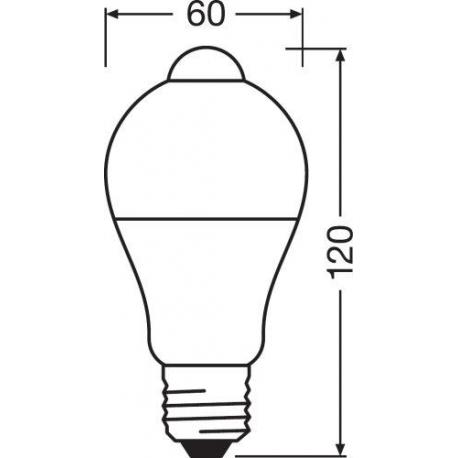 Żarówka LED STAR MOTION SENSOR CLASSIC A 60 9 W/2700K E27 10szt.