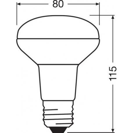 Lampa punktowa LED PARATHOM® DIM R80 100 36° 9.6 W/2700K E27 10szt.