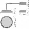 Oprawa oświetleniowa LED DOWNLIGHT ALU 200 35 W 3000 K IP44/IP20 WT