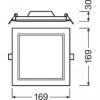 Oprawa oświetleniowa LED DOWNLIGHT SLIM SQUARE 155 12 W 3000 K WT