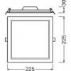 Oprawa oświetleniowa LED DOWNLIGHT SLIM SQUARE 210 18 W 4000 K WT