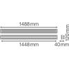 Liniowa oprawa oświetleniowa LINEAR IndiviLED® DIRECT 1500 25 W 3000 K