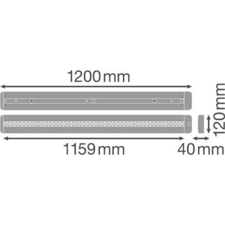 Liniowa oprawa oświetleniowa LINEAR IndiviLED® DIRECT DALI SENSOR 1200 34 W 3000 K S