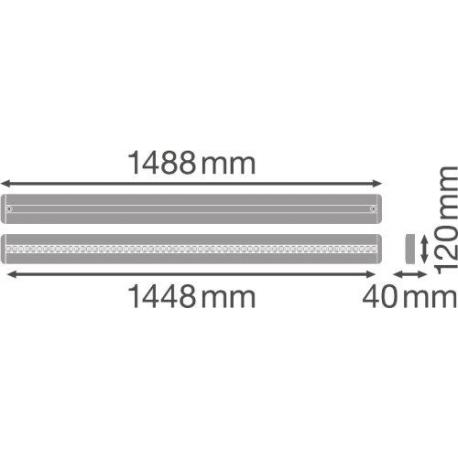 Liniowa oprawa oświetleniowa LINEAR IndiviLED® DIRECT EMERGENCY 1500 25 W 3000 K EM