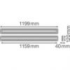 Liniowa oprawa oświetleniowa LINEAR IndiviLED® DIRECT/INDIRECT 1200 42 W 3000 K