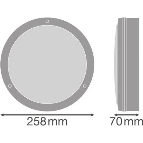 Oprawa do montażu na powierzchni SURFACE BULKHEAD 250 SENSOR 10W/4000K BK IP65