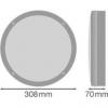 Oprawa do montażu na powierzchni SURFACE BULKHEAD 300 ON/OFF 15W/4000K BK IP65