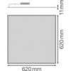 Oprawa oświetleniowa do wbudowania BIOLUX HCL PANEL 625 ZB 43W 2700-6500K