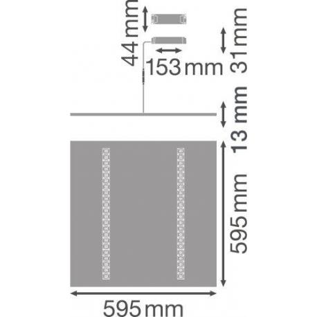 Oprawa oświetleniowa do wbudowania PANEL IndiviLED® 600 33 W 3000 K