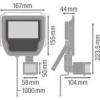 Naświetlacz FLOODLIGHT SENSOR 20 20 W 4000 K IP65 BK S