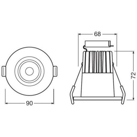 Naświetlacz, montaż SPOT FIREPROOF 7 W 3000 K IP65/IP20 WT