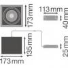 Naświetlacz, montaż SPOT MULTI 1x30W 3000K FL WT/BK