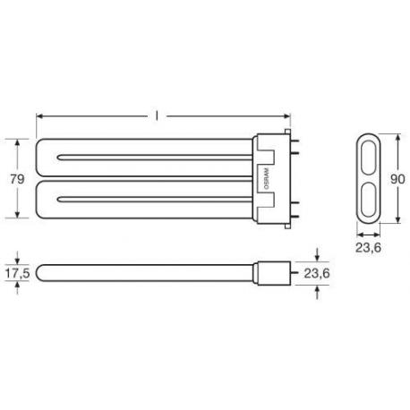 Świetlówka kompaktowa (jednotrzonkowa) OSRAM DULUX® F 18 W/830 2G10 10szt.
