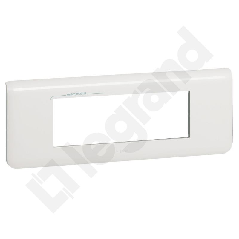 Mosaic Ramka potrójna pozioma - 6 modułów antybakteryjna do uchwytu NR. REF. 0802 53 BIAŁA