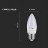Żarówka LED V-TAC VT-289 Samsung Chip 5,5W E27 Candle 3000K 470lm A+ 200°