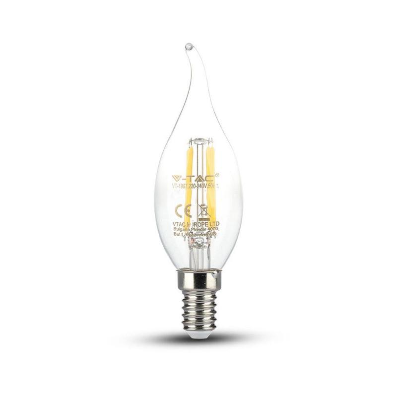 Żarówka LED V-TAC VT-1997 4W E14 Candle Flame 2700K 400lm A++ 300°