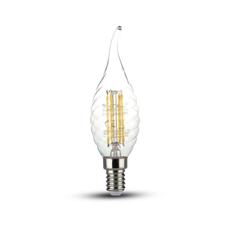 Żarówka LED V-TAC VT-1995D 4W E14 Twist Candle Flame 2700K 320lm A+ 300°