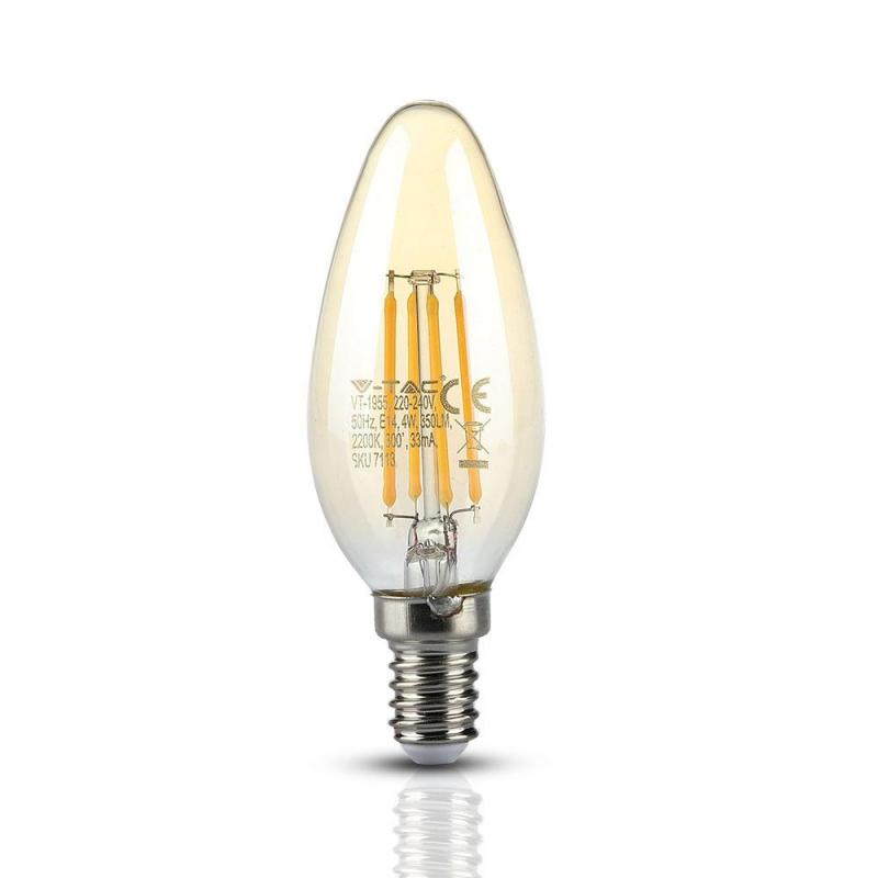Żarówka LED V-TAC VT-1955 4W E14 Candle 2200K 350lm A+ 300°