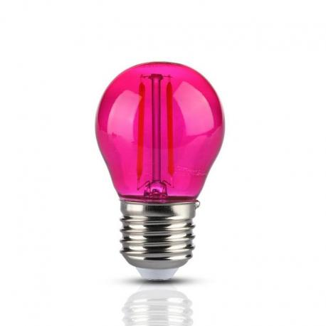 Żarówka LED V-TAC VT-2132 2W E27 G45 Pink 60lm A+ 300°