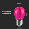 Żarówka LED V-TAC VT-2132 2W E27 G45 Pink 60lm A+ 300°