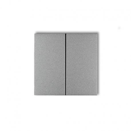 Karlik Klawisze podwójne do łączników DECO, FLEXI, MINI (komplet dwóch sztuk) srebrny metalik 7DKL-2