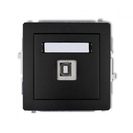 Karlik DECO Mechanizm gniazda pojedynczego USB-AB 2.0 czarny mat 12DGUSB-3