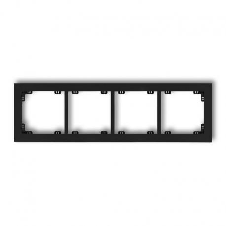 Karlik DECO Ramka uniwersalna poczwórna z tworzywa czarny mat 12DR-4