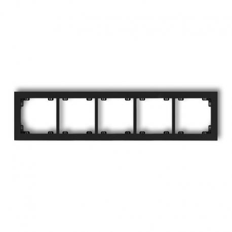 Karlik DECO Ramka uniwersalna pięciokrotna z tworzywa czarny mat 12DR-5