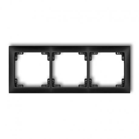 Karlik DECO Ramka uniwersalna potrójna z tworzywa DECO Soft czarny mat 12DRSO-3