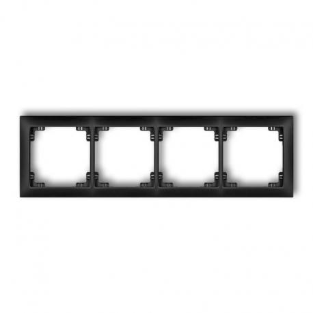 Karlik DECO Ramka uniwersalna poczwórna z tworzywa DECO Soft czarny mat 12DRSO-4
