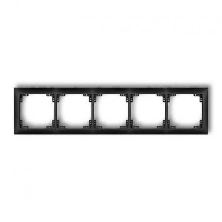 Karlik DECO Ramka uniwersalna pięciokrotna z tworzywa DECO Soft czarny mat 12DRSO-5
