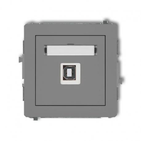 Karlik DECO Mechanizm gniazda pojedynczego USB-AB 2.0 szary mat 27DGUSB-3
