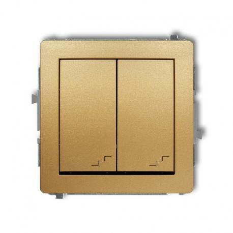 Karlik DECO Mechanizm łącznika podwójnego schodowego złoty 29DWP-33