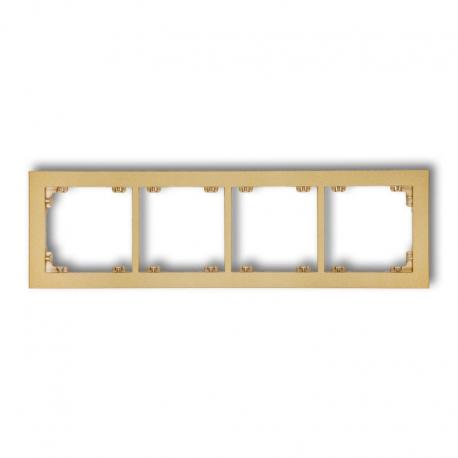 Karlik DECO Ramka uniwersalna poczwórna z tworzywa złoty 29DR-4