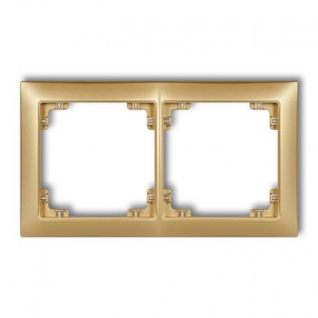 Karlik DECO Ramka uniwersalna podwójna z tworzywa DECO Soft złoty 29DRSO-2