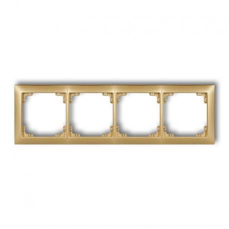 Karlik DECO Ramka uniwersalna poczwórna z tworzywa DECO Soft złoty 29DRSO-4