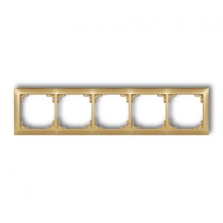 Karlik DECO Ramka uniwersalna pięciokrotna z tworzywa DECO Soft złoty 29DRSO-5