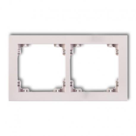 Karlik DECO Ramka uniwerstalna podwójna z tworzywa DECO Pastel Matt pudrowy róż 40DR-2