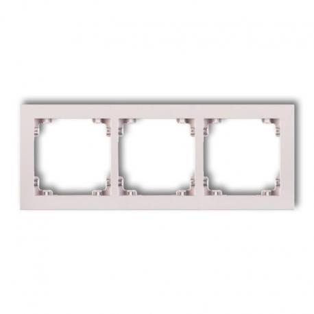 Karlik DECO Ramka uniwersalna potrójna z tworzywa DECO Pastel Matt pudrowy róż 40DR-3