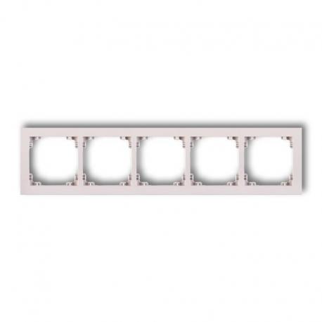 Karlik DECO Ramka uniwersalna pięciokrotna z tworzywa DECO Pastel Matt pudrowy róż 40DR-5